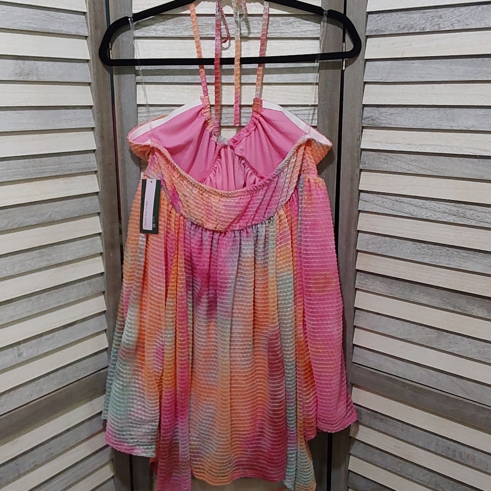 011 - Women's Sleeveless Babydoll Dress pink tie dye | Wild fable | Large - Picture 7 of 13